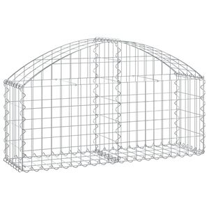 vidaXL Klenut&yacute; gabionov&yacute; ko&scaron; 100 x 30 x 40/60 cm pozinkovan&eacute; železo