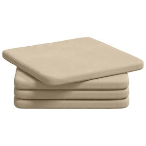 vidaXL Pol&scaron;t&aacute;ře na sedadla 4 ks Mikrovl&aacute;kno Kr&eacute;mov&aacute; 40 x 40 x 3 cm