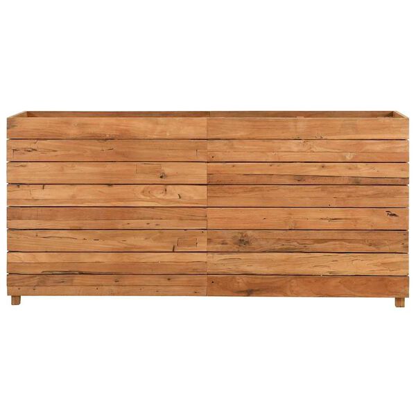 vidaXL Vyv&yacute;&scaron;en&yacute; z&aacute;hon 150x40x72 cm recyklovan&eacute; teakov&eacute; dřevo a ocel