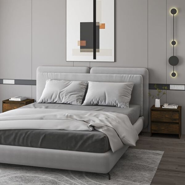 vidaXL Nočn&iacute; stolky 2 ks kouřov&yacute; dub 45x34,5x44,5 cm kompozitn&iacute; dřevo