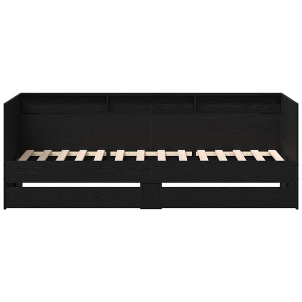 vidaXL Daybed s čelo Čern&yacute; dub 75 x 190 cm kompozitn&iacute; dřevo