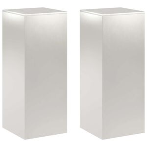 vidaXL Stojan na rostliny 2 pcs Stř&iacute;brn&aacute; 40 x 40 x 100 cm Ocel