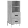 vidaXL Skř&iacute;ň highboard betonově &scaron;ed&aacute; 34,5x34x180 cm kompozitn&iacute; dřevo