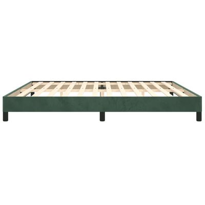 vidaXL Rám postele tmavě zelený 200 x 200 cm samet