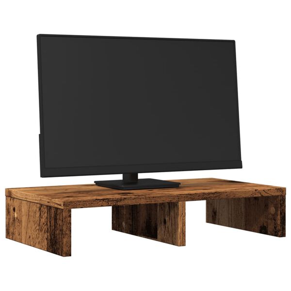 vidaXL Stojan na monitor old wood 50 x 27 x 10 cm kompozitn&iacute; dřevo