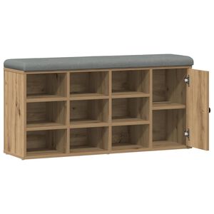 vidaXL Lavice s botníkem dub artisan 102x32x50 cm Engineered Wood