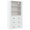 vidaXL Skř&iacute;ň highboard b&iacute;l&aacute; kompozitn&iacute; dřevo