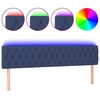 vidaXL Čelo postele s LED modr&eacute; 180 x 7 x 78/88 cm textil
