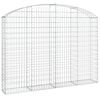 vidaXL Klenut&yacute; gabionov&yacute; ko&scaron; 200 x 30 x 140/160 cm pozinkovan&eacute; železo