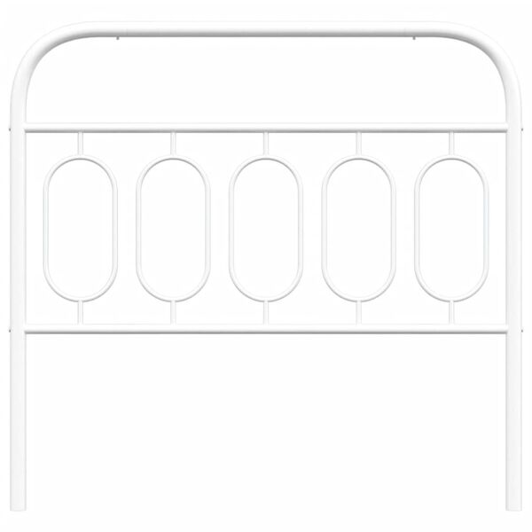 vidaXL Kovové čelo postele bílé 100 cm