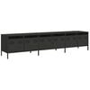 vidaXL TV skř&iacute;ňka čern&aacute; 202x39x43,5 cm ocel v&aacute;lcovan&aacute; za studena