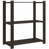 vidaXL 3patrov&yacute; &uacute;ložn&yacute; reg&aacute;l čern&yacute; 80x38x90 cm masivn&iacute; borov&eacute; dřevo