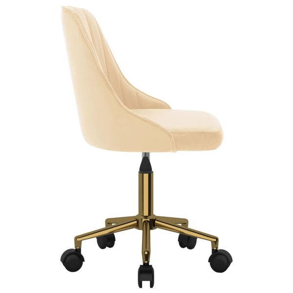 vidaXL Otočn&eacute; j&iacute;deln&iacute; židle 6 ks kr&eacute;mov&eacute; samet