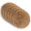vidaXL Povlak na pol&scaron;t&aacute;ř 6 ks HEERLEN Taupe Průměr 60 cm PV fleece