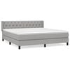vidaXL Box spring postel s matrac&iacute; světle &scaron;ed&aacute; 160 x 200 cm textil