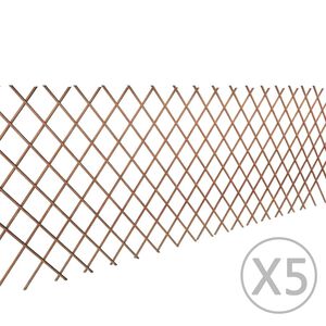 vidaXL Vrbov&yacute; trel&aacute;žov&yacute; plot 5 ks 180 x 90 cm