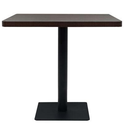 vidaXL Bistro stůl MDF a ocel čtvercový 80 x 80 x 75 cm