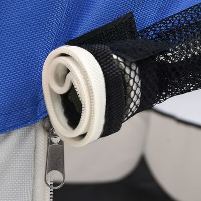 vidaXL Skládací ohrádka pro psy s taškou modrá 110 x 110 x 58 cm