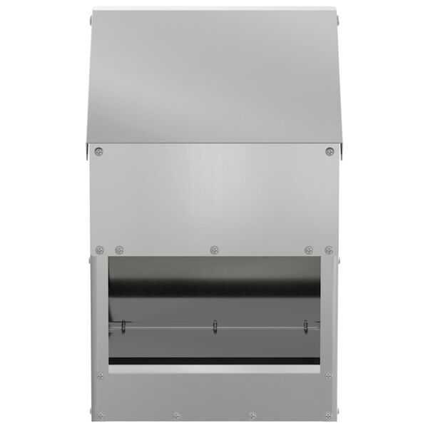 vidaXL Krmítko pro slepice Stříbrná 21 x 16 x 33 cm Pozinkovaná ocel