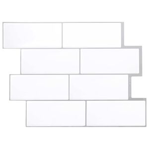 vidaXL Subway dlaždice 20 pcs B&iacute;l&aacute; &scaron;ed&aacute; 29 x 21 cm Polyuretan a PET