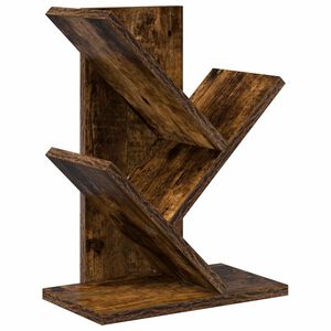 vidaXL Knihovna ve tvaru stromu 3-&uacute;rovňov&aacute; 30 x 18 x 40 cm Kouřov&yacute; dub