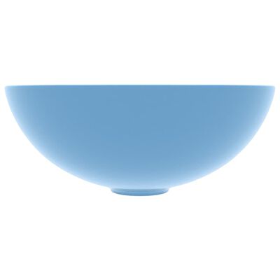 vidaXL Koupelnové umyvadlo keramické světle modré kulaté