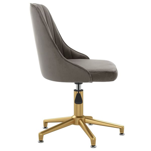 vidaXL Otočn&aacute; j&iacute;deln&iacute; židle světle &scaron;ed&aacute; samet