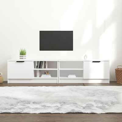 vidaXL TV skříňky 2 ks bílé 80 x 35 x 36,5 cm kompozitní dřevo