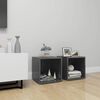 vidaXL TV stolky 2 ks &scaron;ed&eacute; vysok&yacute; lesk 37x35x37 cm kompozitn&iacute; dřevo