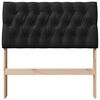 vidaXL Čalouněné čelo postele Černá 90 cm Masivní borové dřevo