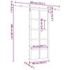 vidaXL Posuvn&eacute; dveře Hněd&aacute; 90 x 208 cm Masivn&iacute; borovicov&eacute; dřevo