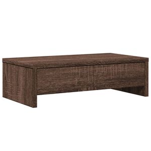 vidaXL Stojan na monitor se z&aacute;suvkami hněd&yacute; dub 50x27x15 cm kompozit