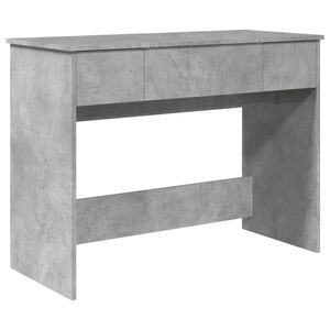 vidaXL Toaletn&iacute; stolek se zrcadlem betonově &scaron;ed&yacute; 100 x 45 x 76 cm
