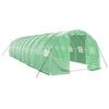 vidaXL Sklen&iacute;k s ocelov&yacute;m r&aacute;mem zelen&yacute; 30 m&sup2; 10 x 3 x 2 m