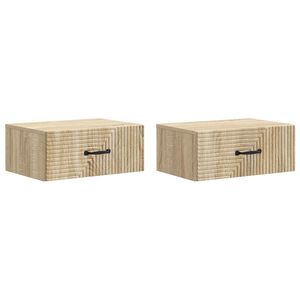 vidaXL N&aacute;stěnn&yacute; nočn&iacute; stolek 2 ks Dub sonoma 49 x 34,5 x 20 cm