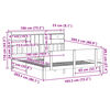 vidaXL Postel s knihovnou bez matrace bílá 180x200 cm masivní borovice