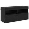 vidaXL TV wall cabinet 80 x 30 x 40 cm Čern&yacute; dub Kompozitn&iacute; dřevo