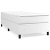 vidaXL R&aacute;m postele s boxspringem b&iacute;l&yacute; 90 x 200 cm uměl&aacute; kůže