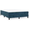 vidaXL Box spring postel s matrac&iacute; tmavě modr&aacute; 140x190 cm samet