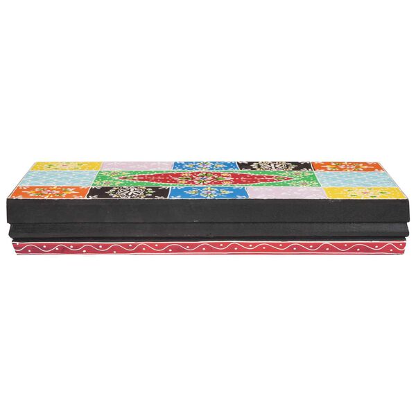 vidaXL Nástěnné police s policí 2 pcs Vícebarevný 40 x 20 x 6 cm