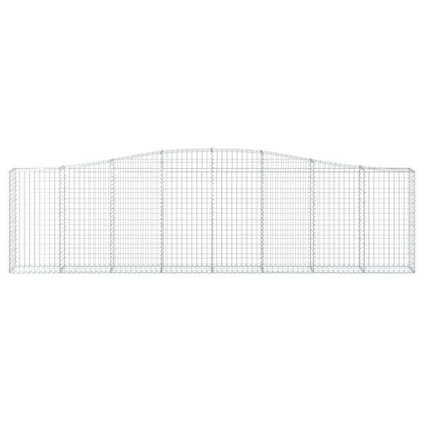 vidaXL Klenut&eacute; gabionov&eacute; ko&scaron;e 10ks 400x30x100/120cm pozinkovan&eacute; železo