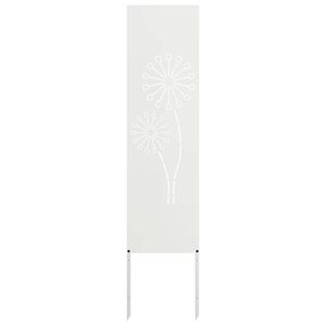 vidaXL Soukrom&iacute; na zahradě B&iacute;l&aacute; 32 x 140 cm Studeně v&aacute;lcovan&aacute; ocel