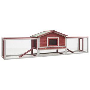 vidaXL Kr&aacute;l&iacute;k&aacute;rna červen&aacute; 310x70x87 cm masivn&iacute; borov&eacute; a jedlov&eacute; dřevo