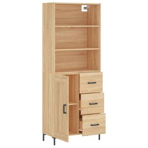 vidaXL Skř&iacute;ň highboard dub sonoma 69,5 x 34 x 180 cm kompozitn&iacute; dřevo