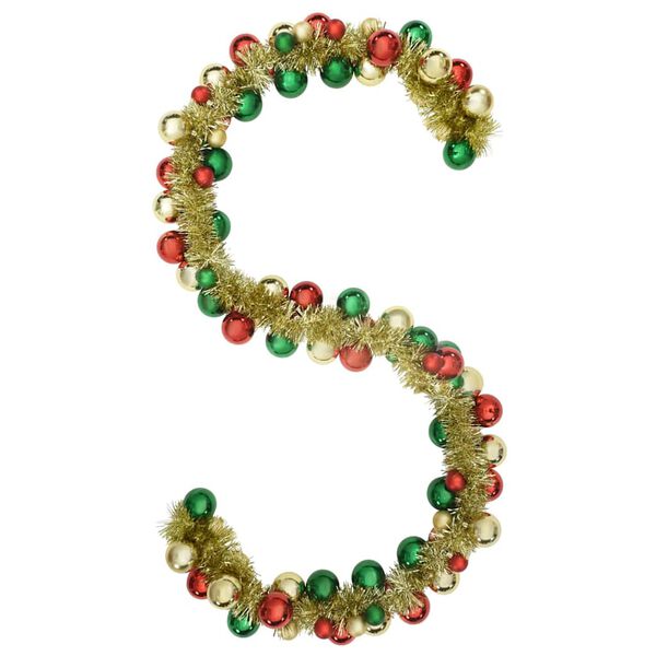 vidaXL Vánoční koule girlanda Vícebarevný 186 cm Polystyren