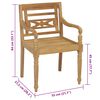 vidaXL Židle Batavia 8 ks s podu&scaron;kami masivn&iacute; teakov&eacute; dřevo
