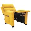 vidaXL Mas&aacute;žn&iacute; křeslo světle žlut&eacute; textil