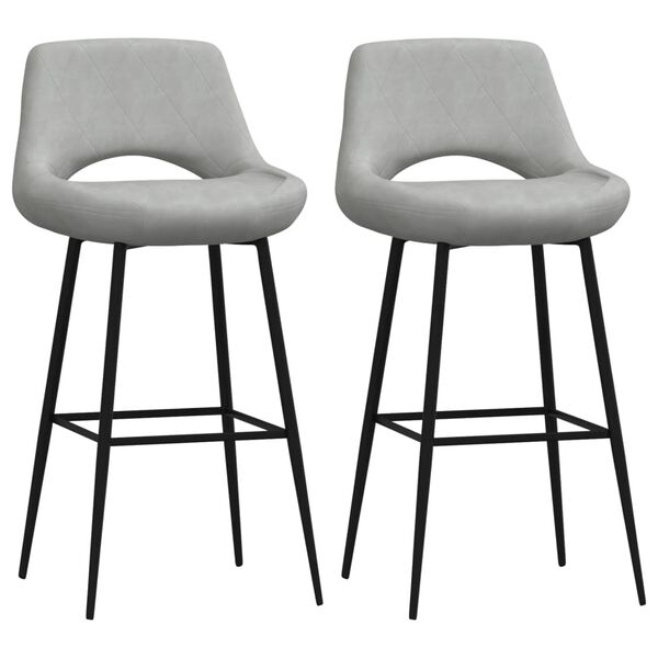 vidaXL Barov&eacute; židle 2 ks světle &scaron;ed&eacute; samet