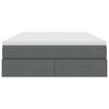 vidaXL Postel s úložným prostorem a matrací Tmavě šedá 140 x 200 cm