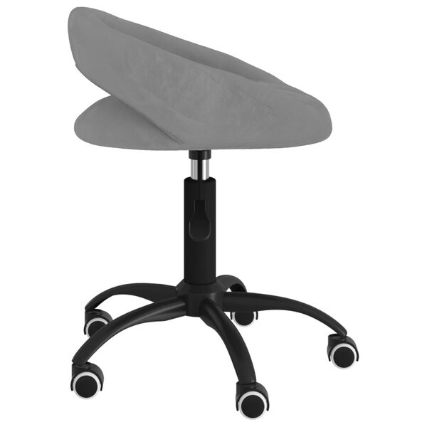 vidaXL Otočn&eacute; j&iacute;deln&iacute; židle 4 ks &scaron;ed&eacute; samet